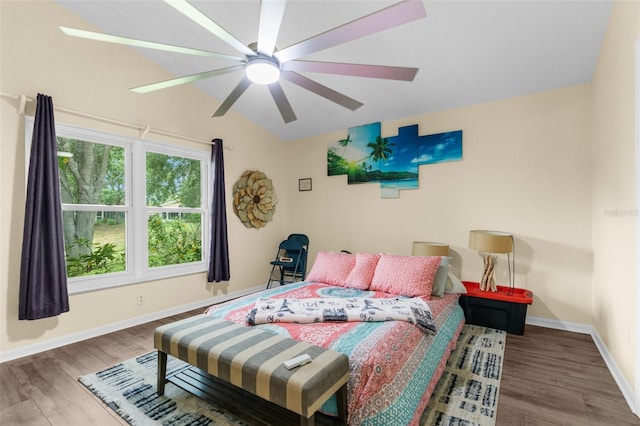 261 Rochester St, Spring Hill, FL 34609 - bedroom with wood finished floors, baseboards, and a ceiling fan