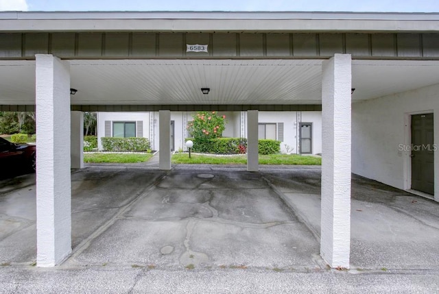view of parking / parking lot