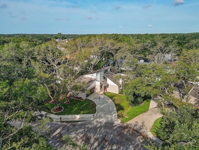 10910 Winter Oak Pl, Tampa, FL 33618 - aerial view of property and surrounding area with a heavily wooded area