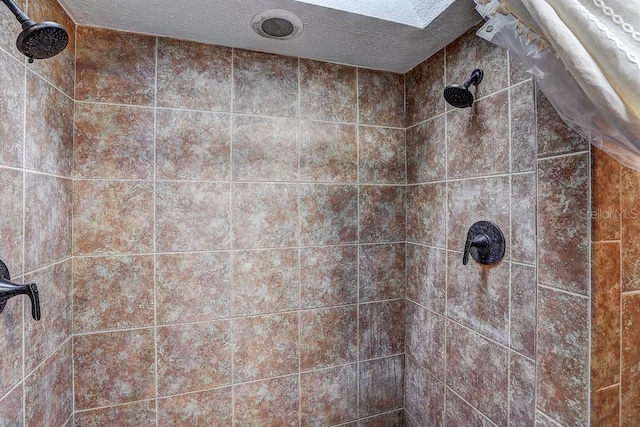 10910 Winter Oak Pl, Tampa, FL 33618 - bathroom view of a tile shower and a textured ceiling