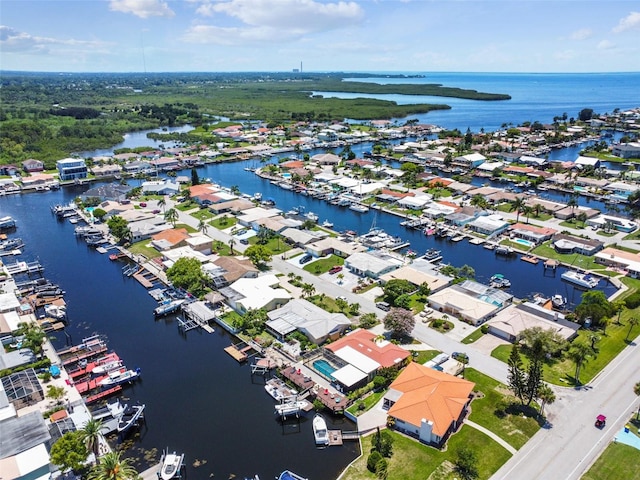 drone / aerial view of a nearby body of water