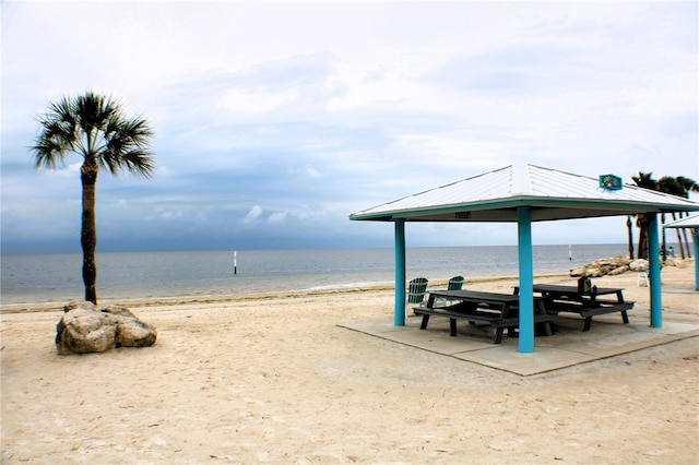4837 Rainbow Race, New Port Richey, FL 34652 - surrounding community with a gazebo and view of water and beach