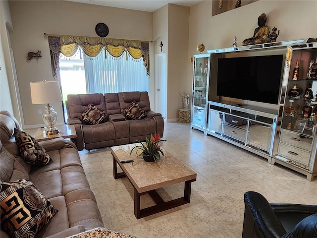 living room with baseboards