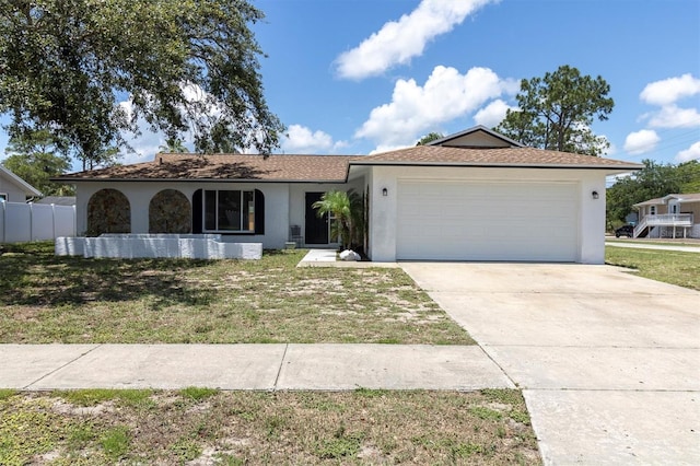 1402 Tallahassee Dr, Tarpon Springs, FL 34689 - single story home featuring stucco siding, an attached garage, and concrete driveway