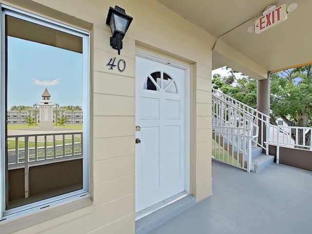 view of entrance to property
