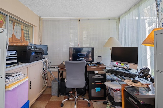 8021 Wildflower Row, Hudson, FL 34667 - office area with a textured ceiling