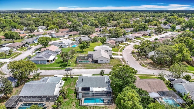 13003 Sandburst Ln, Hudson, FL 34667 - aerial perspective of suburban area featuring a pool
