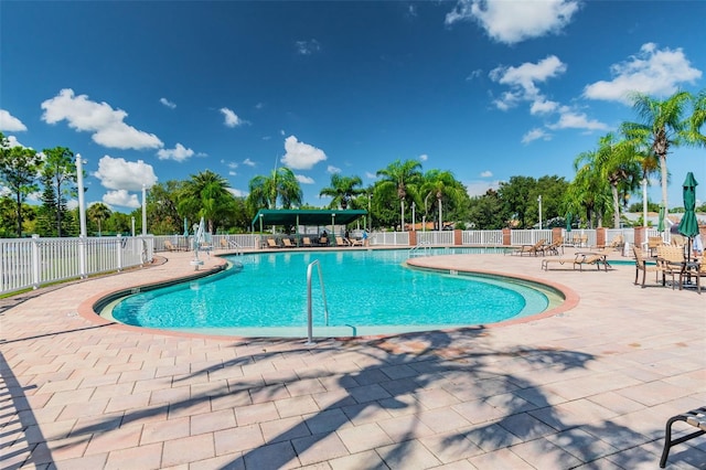 20720 Eustis Rd, Land O Lakes, FL 34637 - community pool featuring fence and a patio area