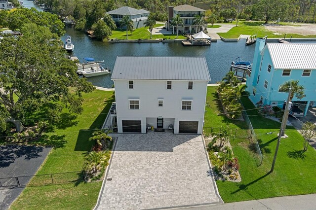 bird's eye view of a large body of water