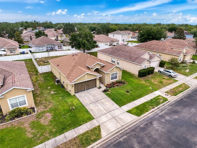 aerial view of residential area
