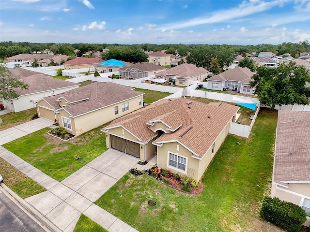 aerial view of residential area