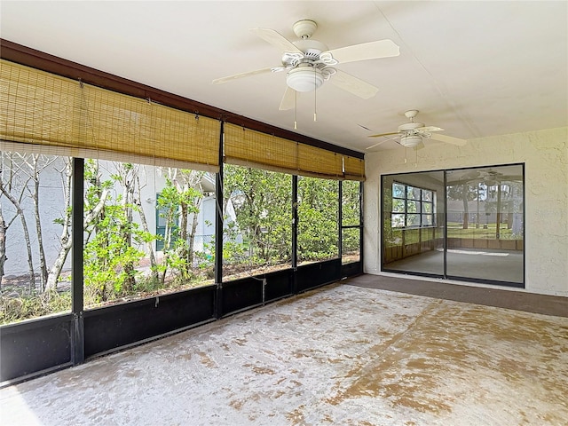 4420 Marine Pkwy, New Port Richey, FL 34652 - unfurnished sunroom with ceiling fan