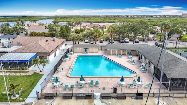 4420 Marine Pkwy, New Port Richey, FL 34652 - community pool featuring a residential view