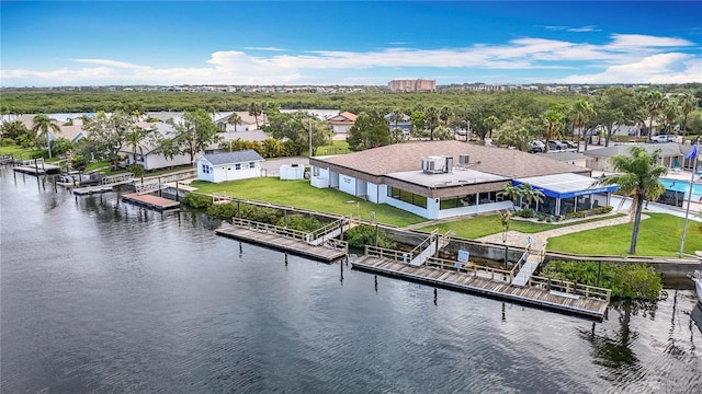 4420 Marine Pkwy, New Port Richey, FL 34652 - aerial view of residential area with a large body of water