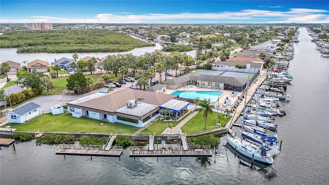 4420 Marine Pkwy, New Port Richey, FL 34652 - bird's eye view of a nearby body of water and a pool area
