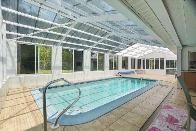 12106 Bear Creek Ln, Hudson, FL 34667 - indoor pool with a patio area