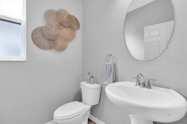 12854 Rangeland Blvd, Odessa, FL 33556 - half bathroom with a sink, toilet, and baseboards