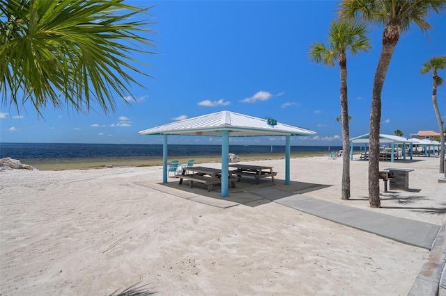 5045 Pelican Dr, New Port Richey, FL 34652 - water view featuring a gazebo and local beach