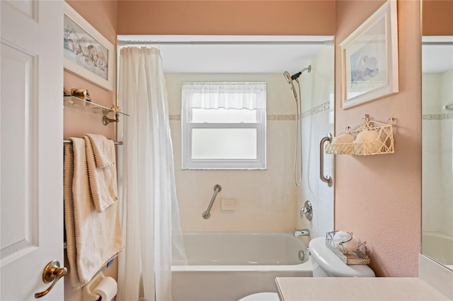 12071 Wexford Blvd, Spring Hill, FL 34609 - bathroom featuring shower / tub combo, vanity, and toilet