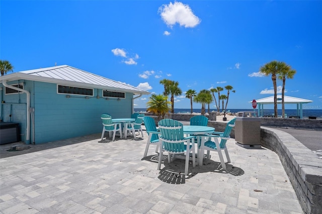 4937 Dory Dr, New Port Richey, FL 34652 - view of patio / terrace featuring outdoor dining area and a gazebo