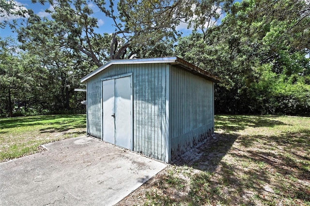 view of shed