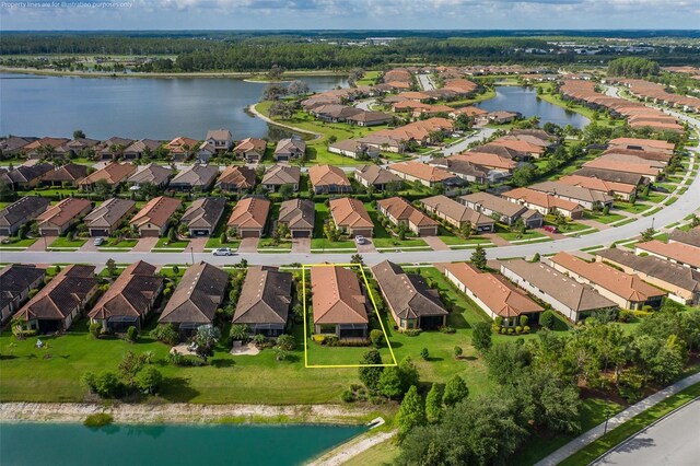 11611 Callisia Dr, Odessa, FL 33556 - aerial view of residential area featuring a nearby body of water