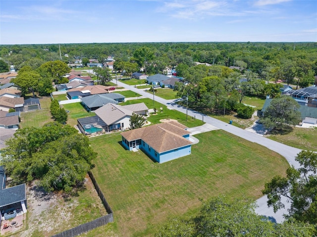 aerial view of residential area