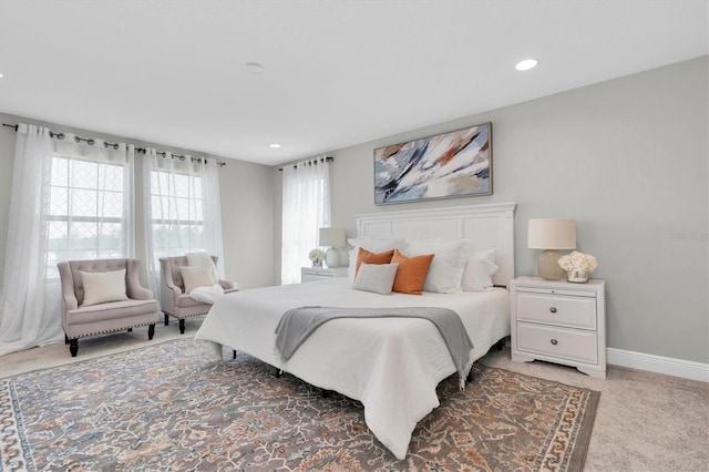3767 Dragonfly Trl, Odessa, FL 33556 - bedroom featuring light colored carpet, baseboards, and recessed lighting