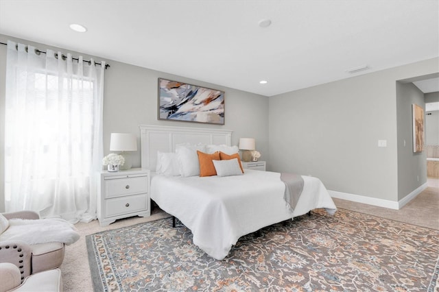 3767 Dragonfly Trl, Odessa, FL 33556 - bedroom featuring light colored carpet, baseboards, and recessed lighting