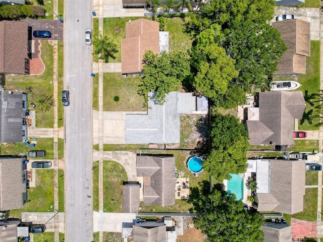 bird's eye view of a pool