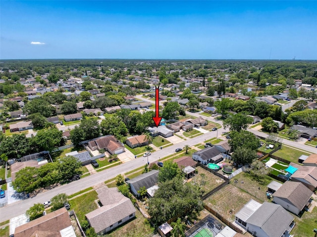 aerial view of residential area