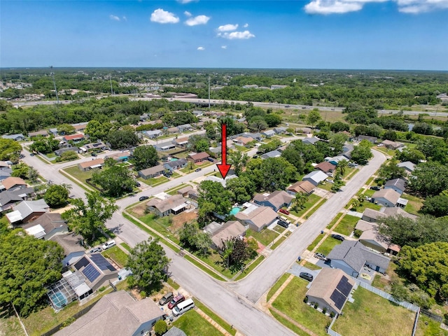 aerial perspective of suburban area