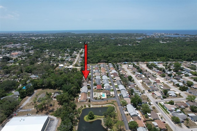 6213 Emerson Dr, New Port Richey, FL 34653 - aerial view of property's location featuring a large body of water and nearby suburban area
