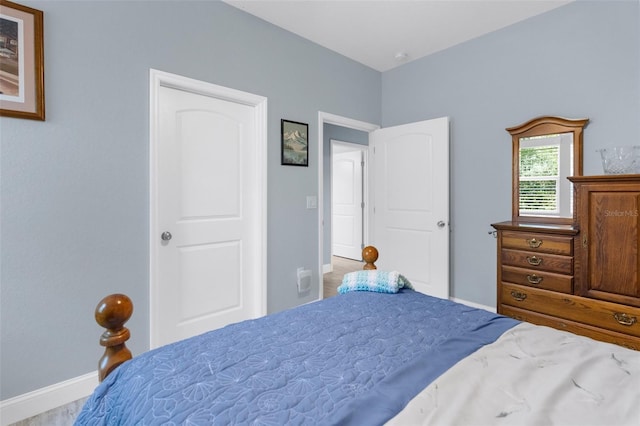 bedroom with baseboards