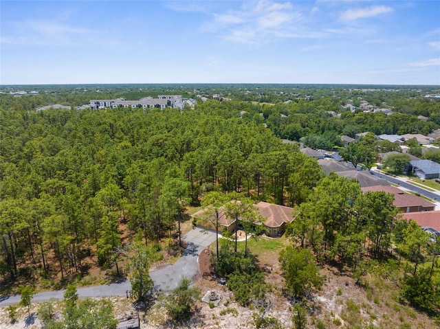 bird's eye view of a heavily wooded area