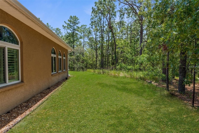 view of grassy yard