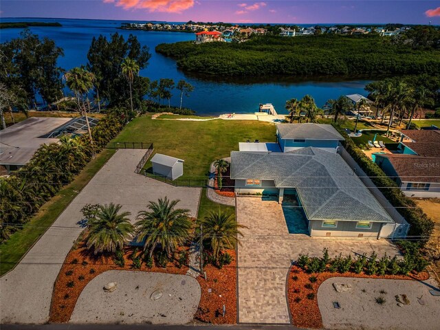 1620 Sea Breeze Dr, Tarpon Springs, FL 34689 - aerial view at dusk of a water view