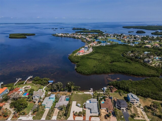 1620 Sea Breeze Dr, Tarpon Springs, FL 34689 - aerial overview of property's location with a nearby body of water