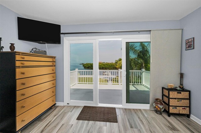 1620 Sea Breeze Dr, Tarpon Springs, FL 34689 - entryway featuring wood finished floors and baseboards