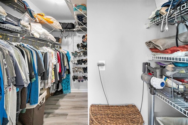 1620 Sea Breeze Dr, Tarpon Springs, FL 34689 - spacious closet with wood finished floors