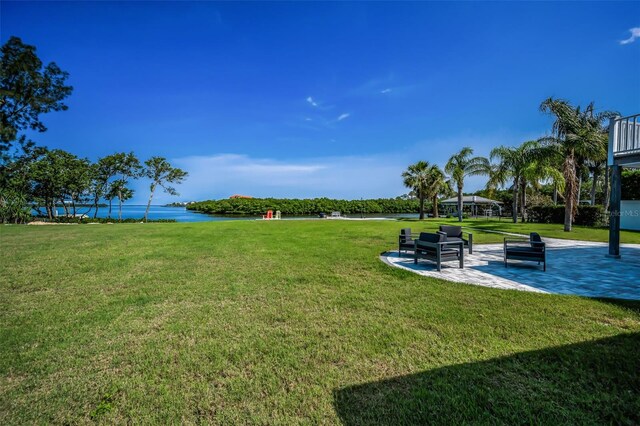1620 Sea Breeze Dr, Tarpon Springs, FL 34689 - view of community featuring a water view, a gazebo, and a yard