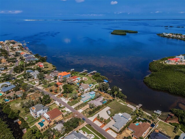 1620 Sea Breeze Dr, Tarpon Springs, FL 34689 - aerial view of property's location with a large body of water and nearby suburban area