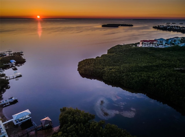 1620 Sea Breeze Dr, Tarpon Springs, FL 34689 - aerial view at dusk of a water view
