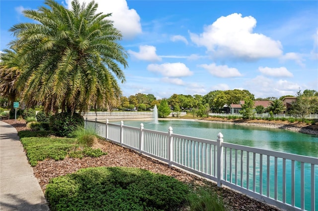 water view with fence