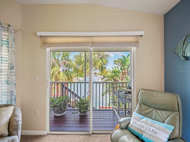 4292 Tahiti Dr, Hernando Beach, FL 34607 - sitting room featuring carpet floors and baseboards