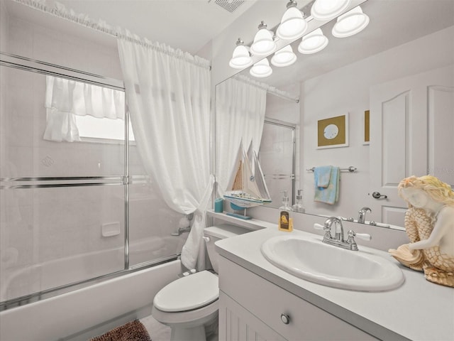 4292 Tahiti Dr, Hernando Beach, FL 34607 - full bathroom with toilet, vanity, and combined bath / shower with glass door