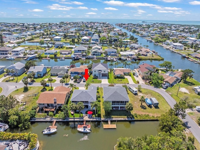 4292 Tahiti Dr, Hernando Beach, FL 34607 - aerial perspective of suburban area with a nearby body of water
