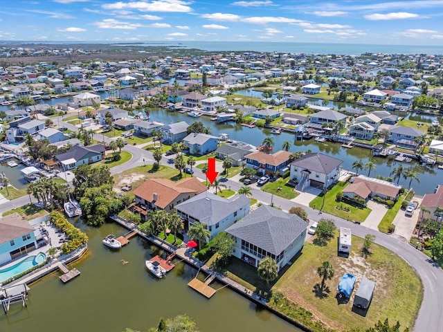 4292 Tahiti Dr, Hernando Beach, FL 34607 - aerial view of residential area featuring a large body of water