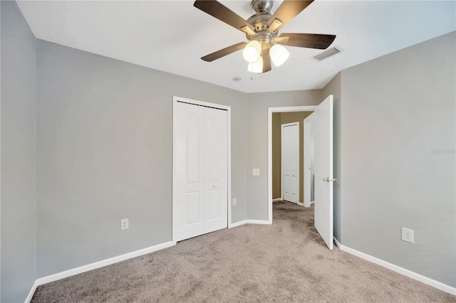 1009 Summer Breeze Dr, Brandon, FL 33511 - unfurnished bedroom with carpet, baseboards, a closet, and ceiling fan