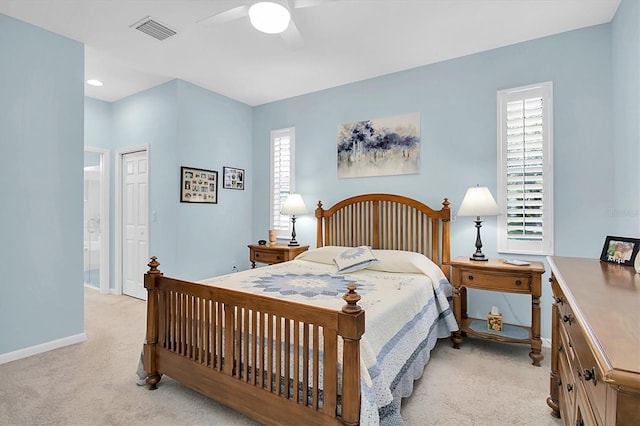 11308 Mollymawk Ct, New Port Richey, FL 34654 - bedroom featuring light colored carpet, multiple windows, baseboards, and a closet
